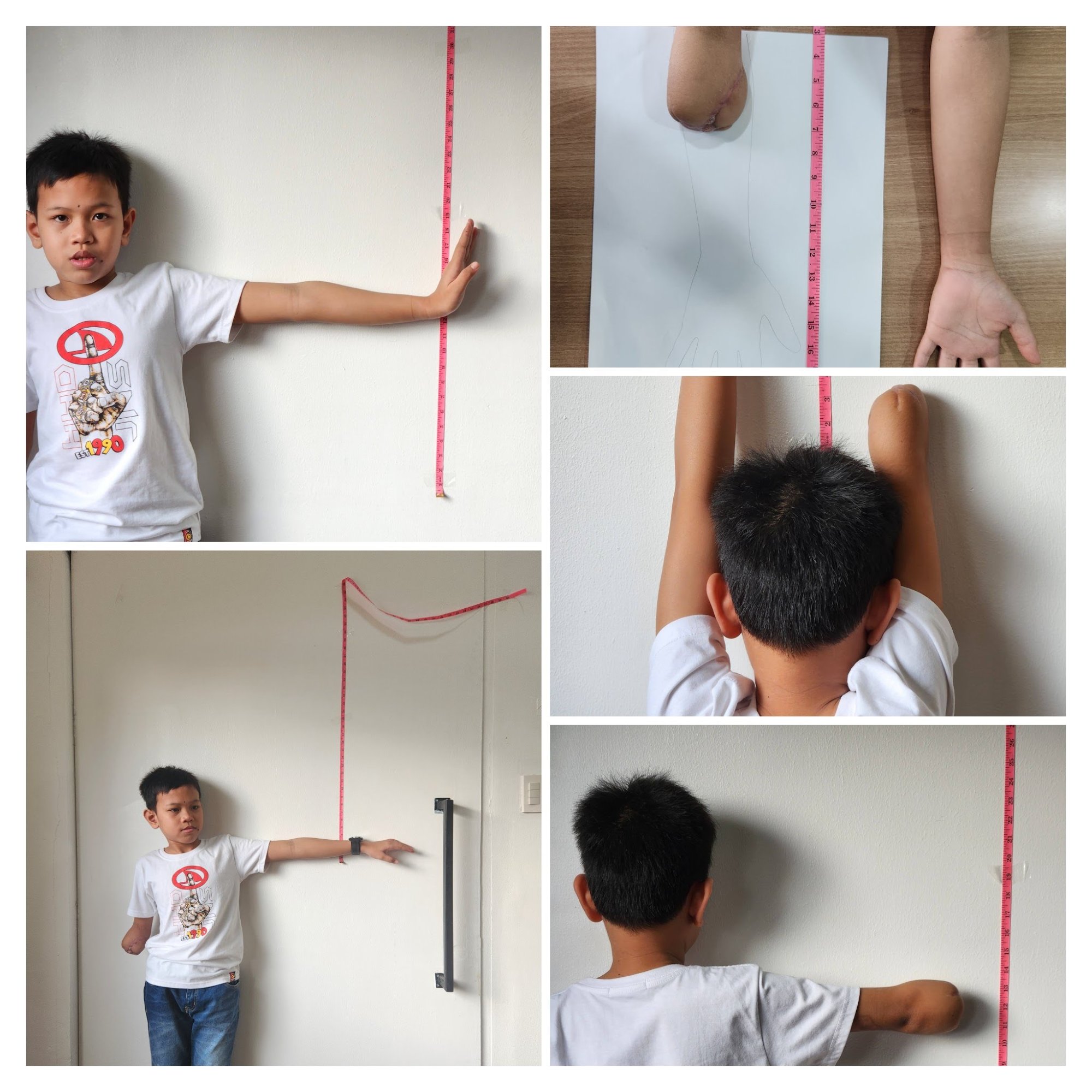 Measurement collage, multiple angles